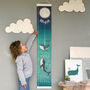 Personalised Ocean Whales Canvas Height Chart, thumbnail 1 of 9