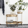 Pale Brushed Gold Bar Cart / Side Table, thumbnail 1 of 4
