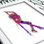 Set Of Three Pole Dancer Sketch New Style, thumbnail 3 of 5