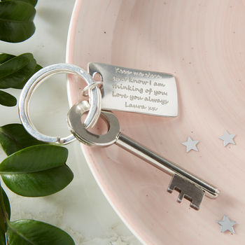 Personalised Engraved Silver Keyring, 2 of 8