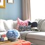 Blue Velvet Decorative Cushion, thumbnail 4 of 4