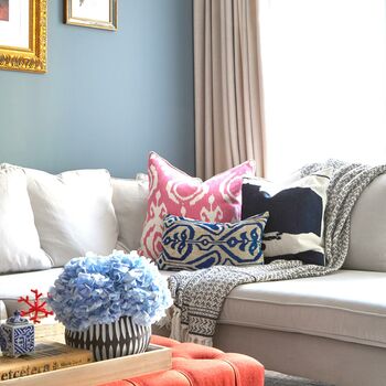 Blue Velvet Decorative Cushion, 4 of 4