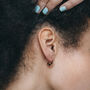 Cut Out Star Hoop Earrings, thumbnail 4 of 6