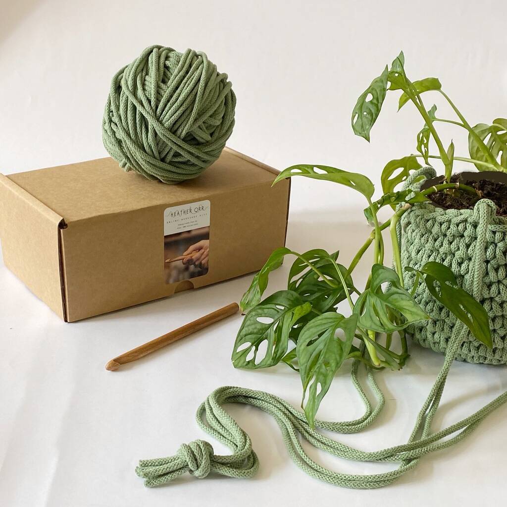 Digital Crochet Plant Pot Workshop And Craft Kit, 1 of 11