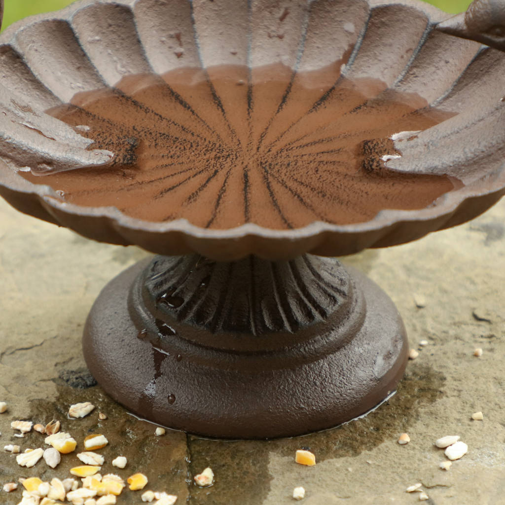 garden birds cast iron footed bird bath by dibor