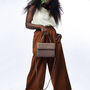 Nude Nappa Leather Crossbody Handbag With Strap, thumbnail 4 of 5