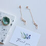 Rose Gold Long Oval Link Chain Earrings, thumbnail 1 of 5