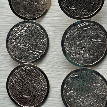 Textured Drop Three Circle Earrings In Sterling Silver, 2 of 4