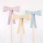 Pastel Bow Cake Toppers X Three, thumbnail 1 of 4