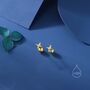 Sterling Silver Four Point Star Earrings, thumbnail 4 of 12