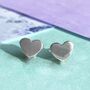 Heart 18kt Gold Plated Silver Small Stud Earrings, thumbnail 3 of 7