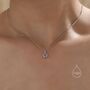 Sterling Silver Tanzanite Blue Cz Bubble Pendant Necklace, thumbnail 2 of 12