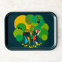 Earth Party People Sustainable Small Wooden Tray, thumbnail 1 of 4