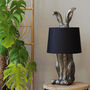Antique Silver 'Hare' Table Lamp, thumbnail 1 of 6