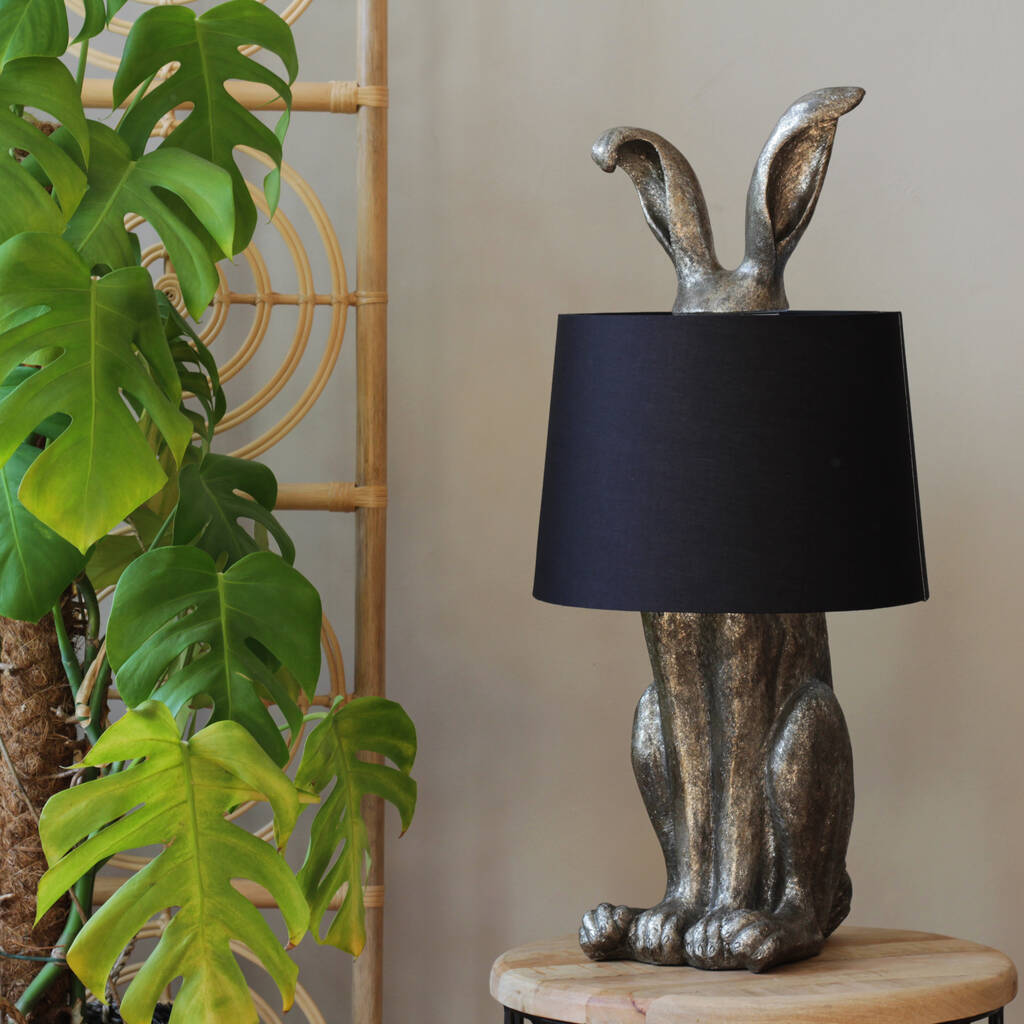 Antique Silver 'Hare' Table Lamp, 1 of 6