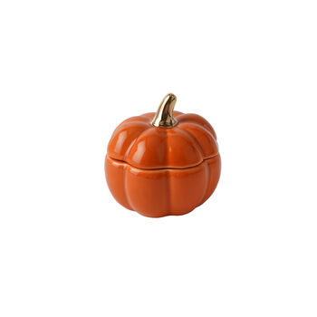 Snuggle Season Orange Pumpkin Ceramic Tealight, 4 of 4