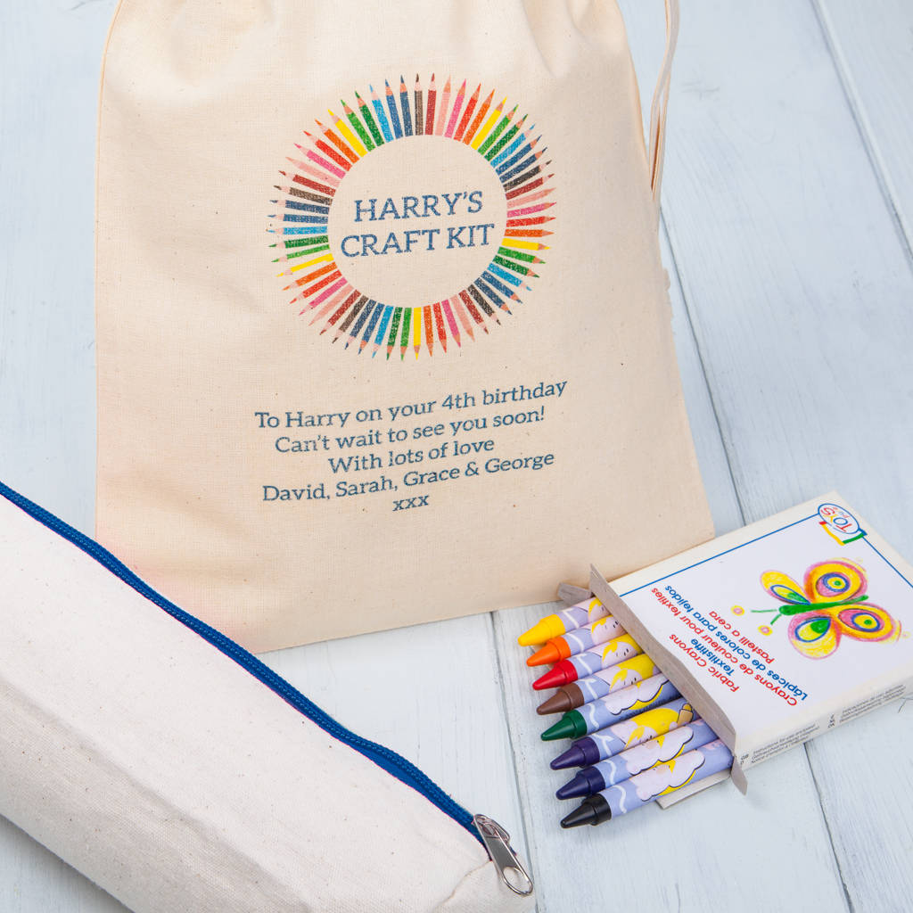 Personalised Decorate Your Own Pencil Case Craft Kit By British And Bespoke | notonthehighstreet.com