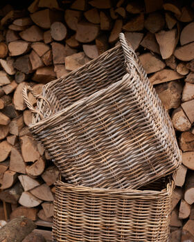 Square Rattan Log Basket, 8 of 9