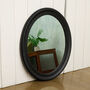 Ornate Black Framed Oval Mirror, thumbnail 1 of 2