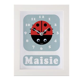 Personalised Children's Ladybird Clock, 7 of 10