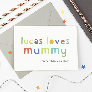 Personalised 'Loves Mummy' Card, 3 of 3