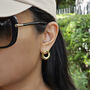 Geometric Circle Stud Earrings, thumbnail 2 of 5