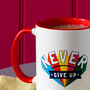 Never Give Up Mindset Colourful Coffee And Tea Mug, thumbnail 1 of 7
