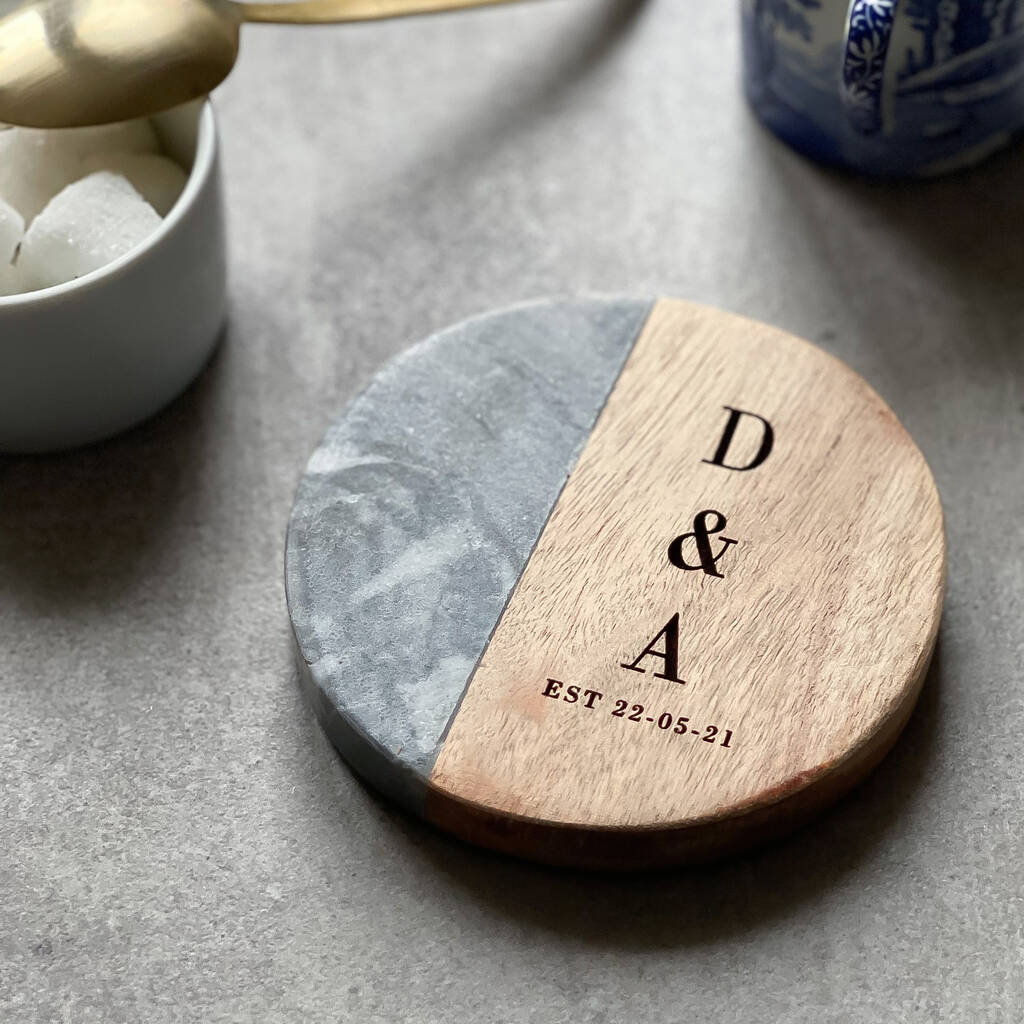 Personalised Desk Coaster By The Rustic Dish®
