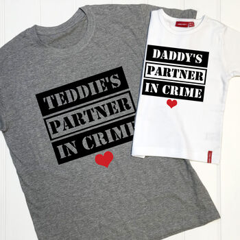 Personalised Daddy's Partner T Shirt Set, 2 of 8