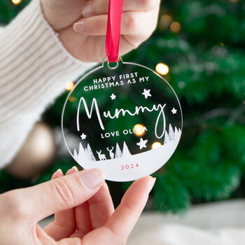 Personalised First Christmas As My Mummy Bauble Keepsake, 6 of 6