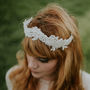 Ivory Lace Bridal Crown 'Kenynen', thumbnail 1 of 11