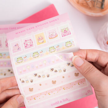 Cute Washi Tape Planner And Journal Sticker Sheet, 3 of 6
