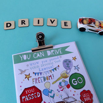 Personalised 'Passed' Driving Test Card, 2 of 4