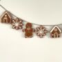 Handmade Gingerbread Christmas Felt Garland, thumbnail 3 of 4