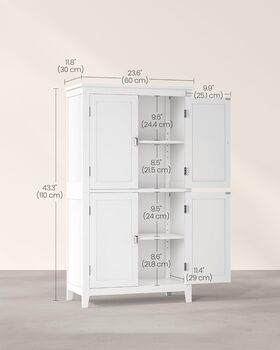 Bathroom Cabinet Freestanding Kitchen Storage Unit, 10 of 11