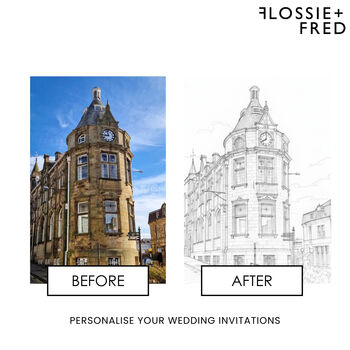 Personalised Fine Line Pencil Sketch Venue Portrait, 5 of 9