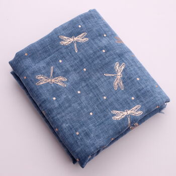 Personalised Dragonfly Print Scarf, 4 of 5