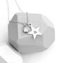 Engraved Silver Plated Star Birthstone Crystal Necklace, thumbnail 9 of 12