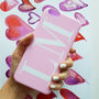 Soft Pink And White Monogram Phone Case, thumbnail 1 of 4