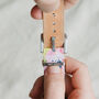 'Watercolour' Leather Smartwatch Strap; Handmade Band, thumbnail 3 of 9