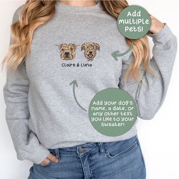 Personalised Staffie Sweatshirt, Dog Mum Gift, 10 of 12