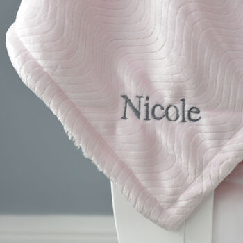 Personalised Pink Sherpa Baby Blanket, 5 of 8