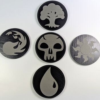 Mtg Mana Coaster Set Five In Slate Magic The Gathering, 8 of 9