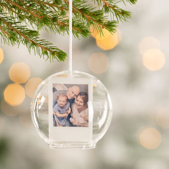 Personalised Family Photo Glass Dome Bauble, 2 of 6