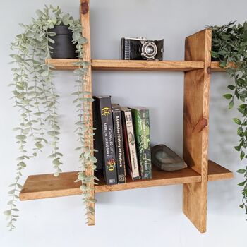 Wooden Wall Mounted Plant, Book Shelf, 3 of 4