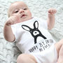 Baby's First Easter, Personalised Bunny Babygrow, thumbnail 3 of 4