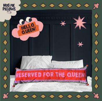 'Reserved For The Queen' Super Soft Bolster Pillow, 2 of 5