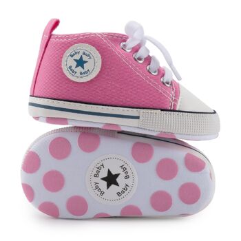 Cute Converse Style Baby Shoes In A Gift Box, Perfect Gift For Baby Or First Walkers, 4 of 12