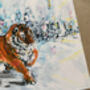 Tiger In Snow Print, thumbnail 3 of 5