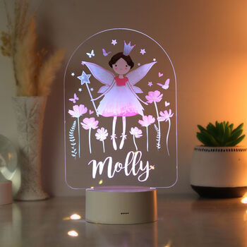 Personalised Fairy LED Colour Changing Night Light, 6 of 9